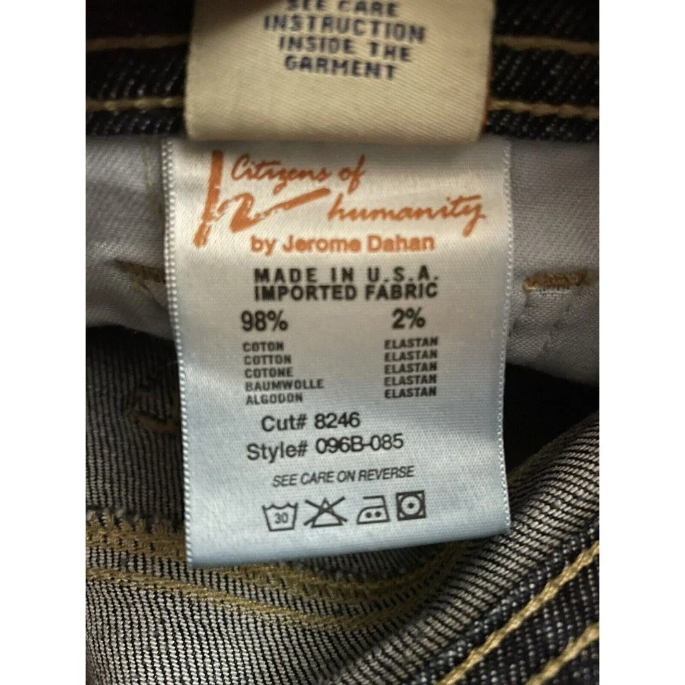 Citizens of Humanity Bootcut Jeans Womens Sz. 28 Blue Dark Low Rise 31 in. Waist - Picture 8 of 9